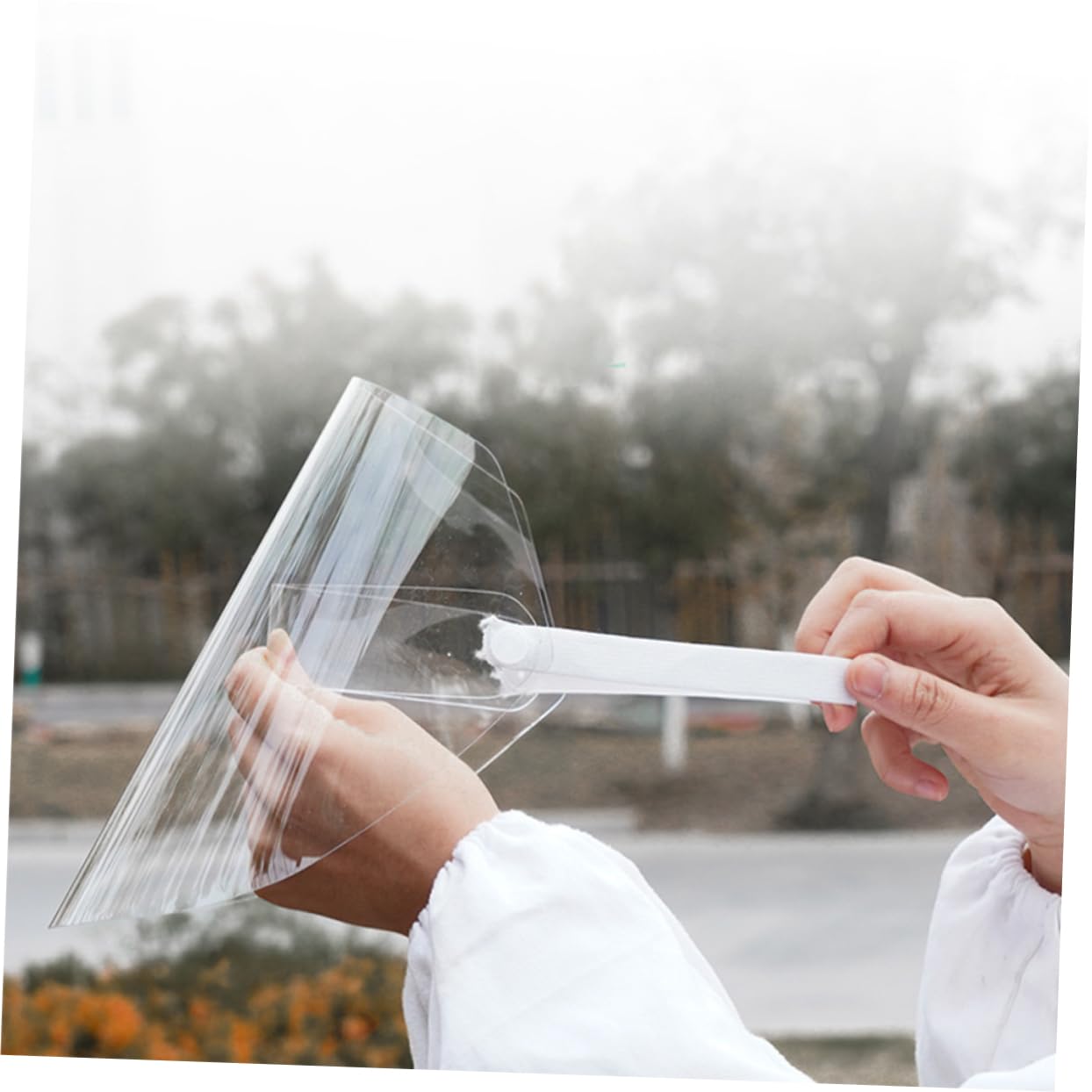 AUTSUPPL 2pcs Protective Mask Anti Fog Face Cover Facemask Facemaks Safety Goggles Hat Face Cap Spittle Baffle Face Guard Transparent Face Cover