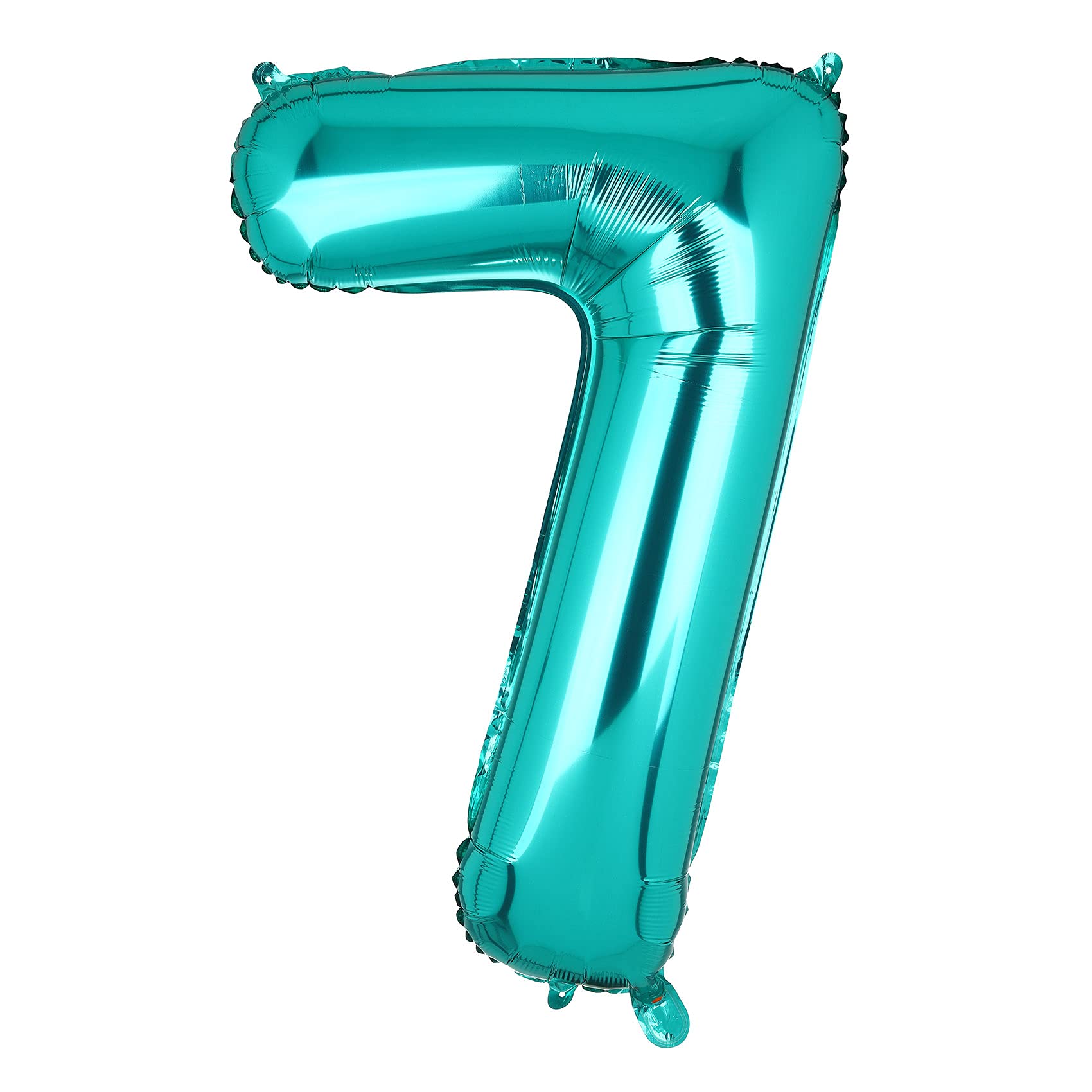 40 Inch Large Teal Number 7 Mylar Balloons Giant Tiffany Blue Helium Foil Balloon for Birthday Party Supplies Decoration