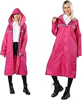 Vista 10 de Impermeable para Adultos, Ponchos de Lluvia con Capucha para Hombre, Chaqueta ligera, Impermeable, Larga, Cortavientos para Hombres Mujeres