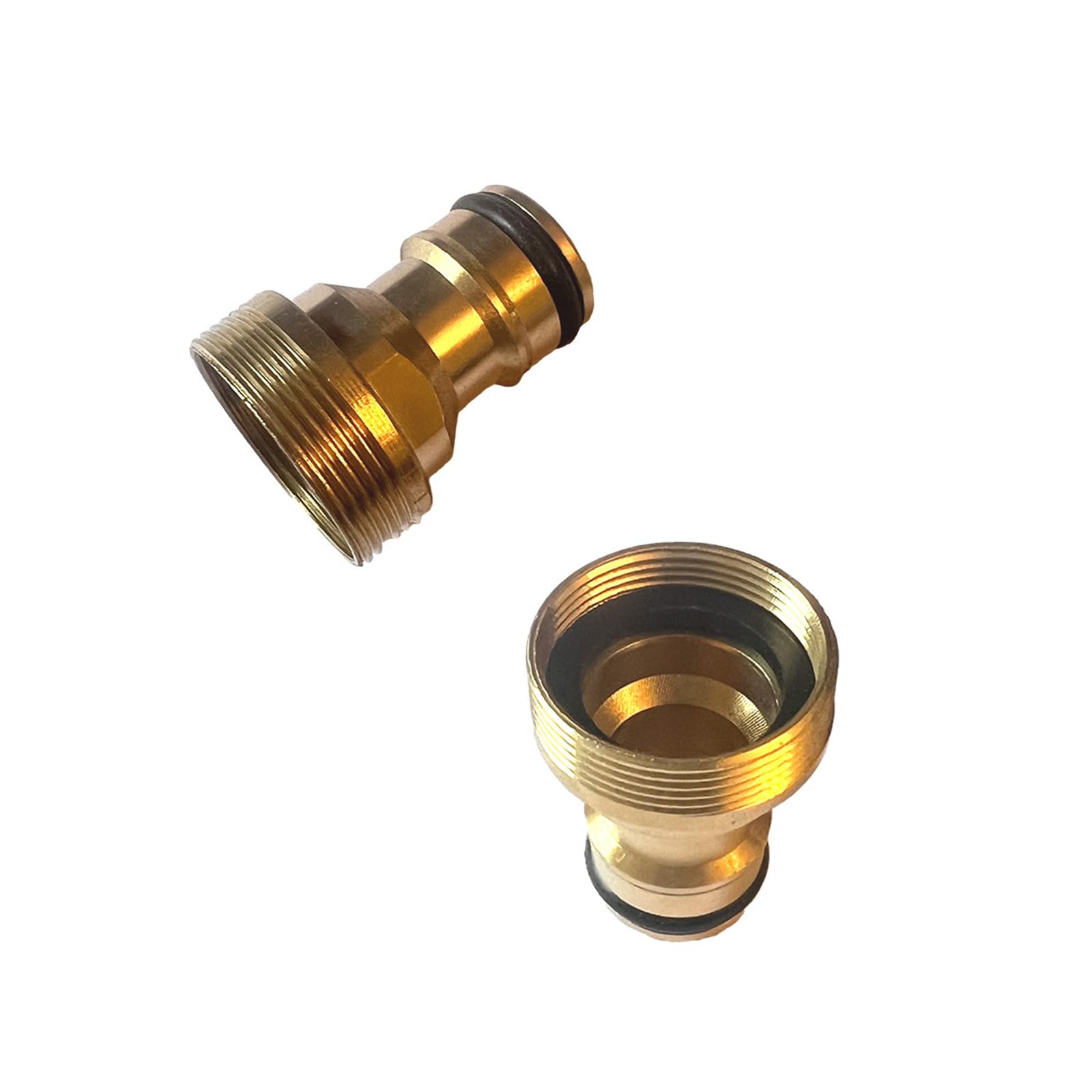 Kitchen Tap Hose Connector,Mixer Tap Hose Connector,2 Pack Universal Brass TapConnector,with M22 Female Thread and M24 Male Thread,Water ConnectorAdapter Tool for Kitchen & Garden Watering