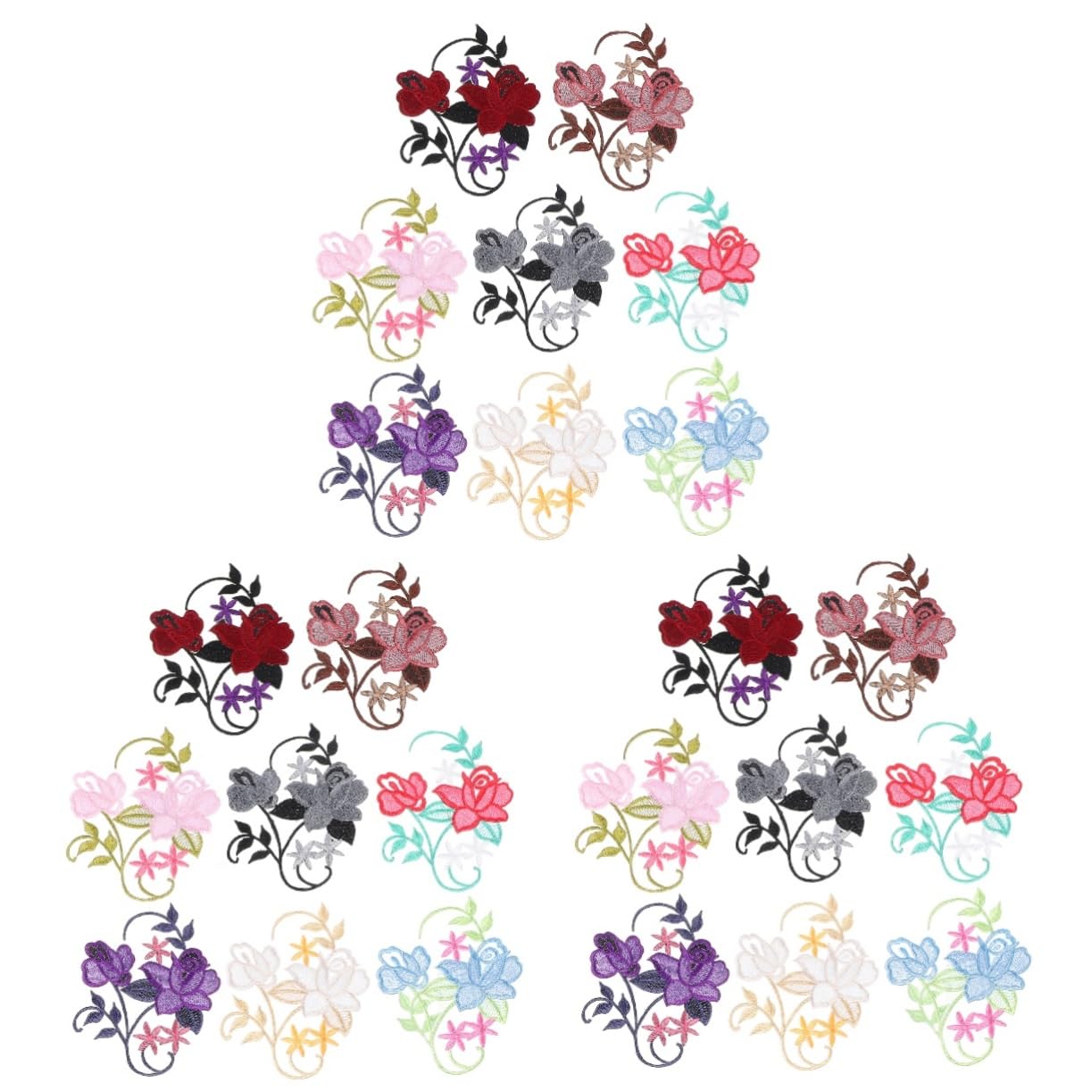 Autocollants brodés fleurs faciles à coudre EXCEART pour réparer et embellir vos vêtements