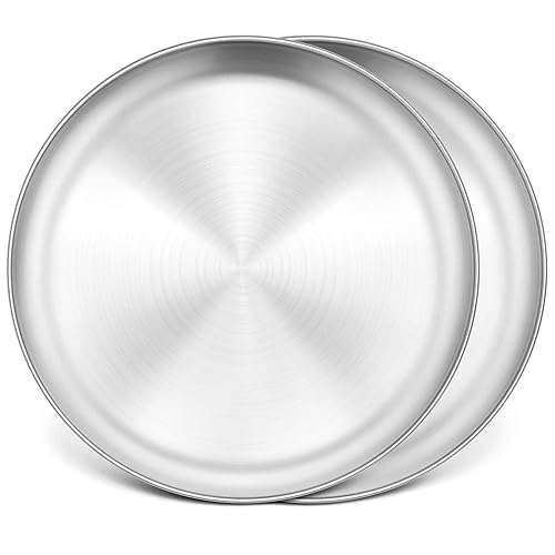 P&P CHEF Pizza Pan Set of 2, Stainless Steel Pizza