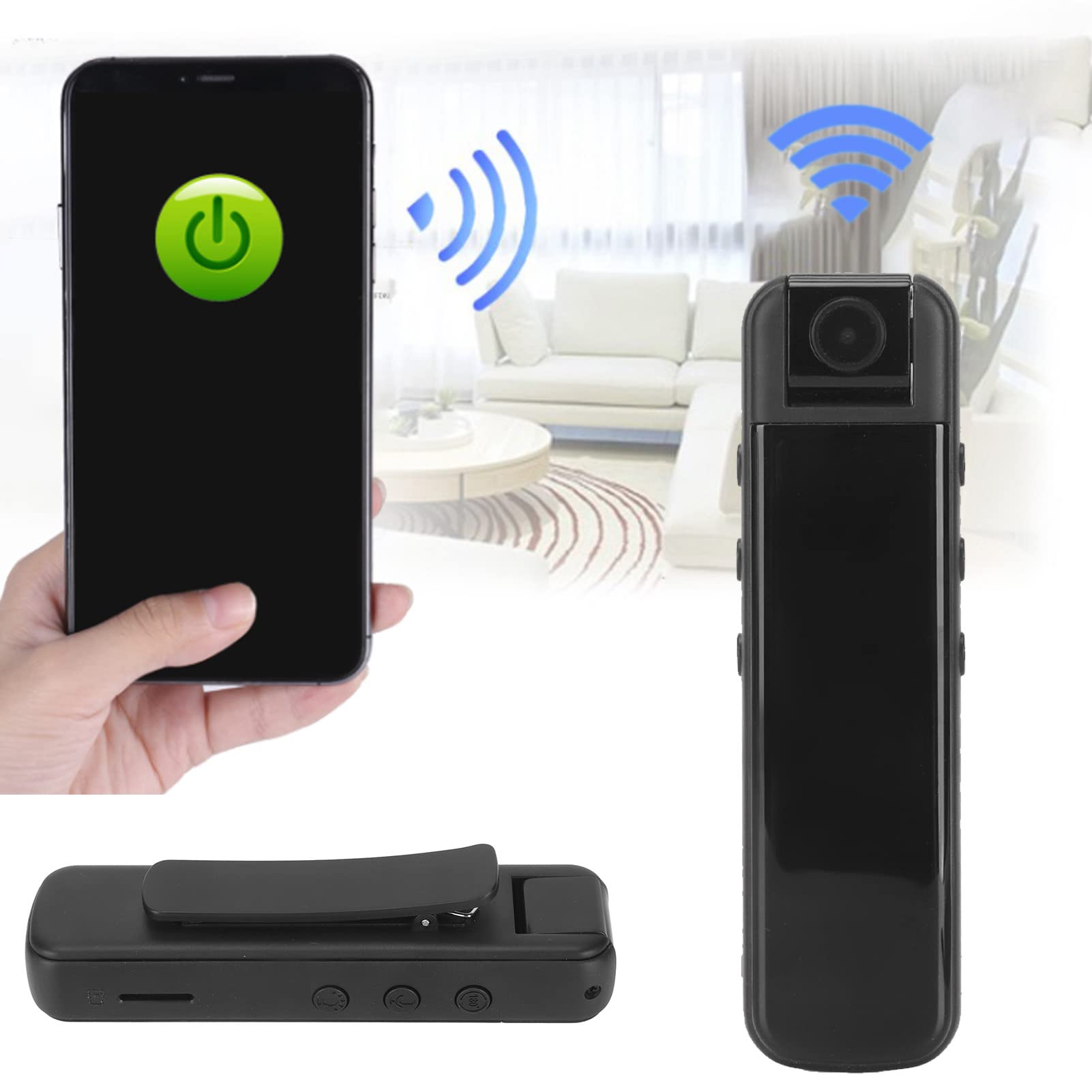 Przenośna Kamera WiFi, Mini Kamera Bezpieczeństwa 1080P HD, Obsługuje Nagrywanie Jednym Przyciskiem I Fotografowanie W Nocy, Akumulator Typu C, Używany W Pomieszczeniach I Na Zewnątrz