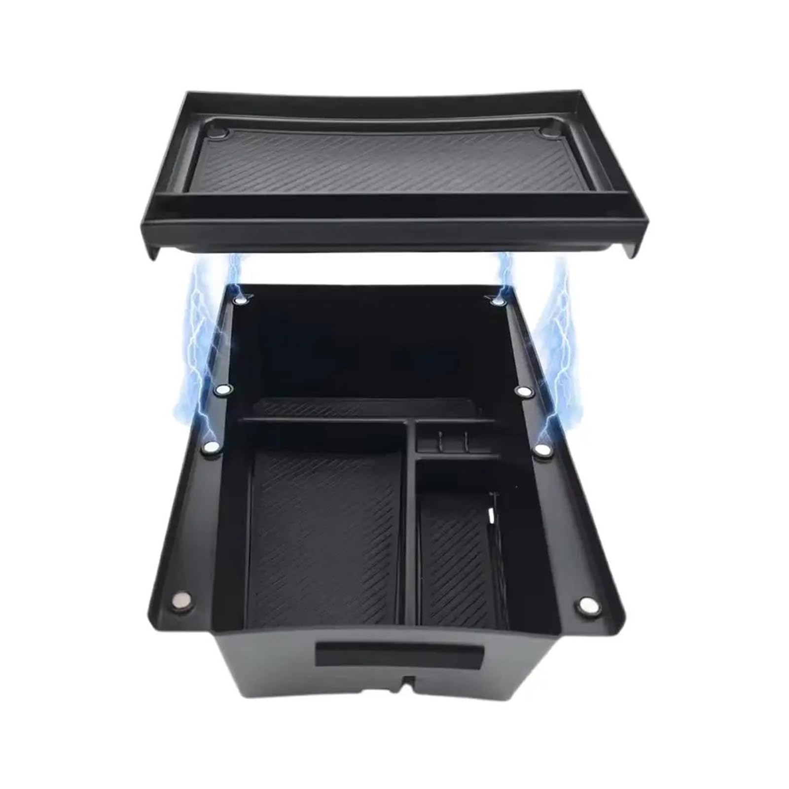 EVEKHAHHRB Console Storage Box Container For Kia For Ev3 Abs Car Armrest Under Storage Box Organizer Holder Tray Central Card Coin Stowing Tidying Left Hand Drive Right Armrest Storage Box