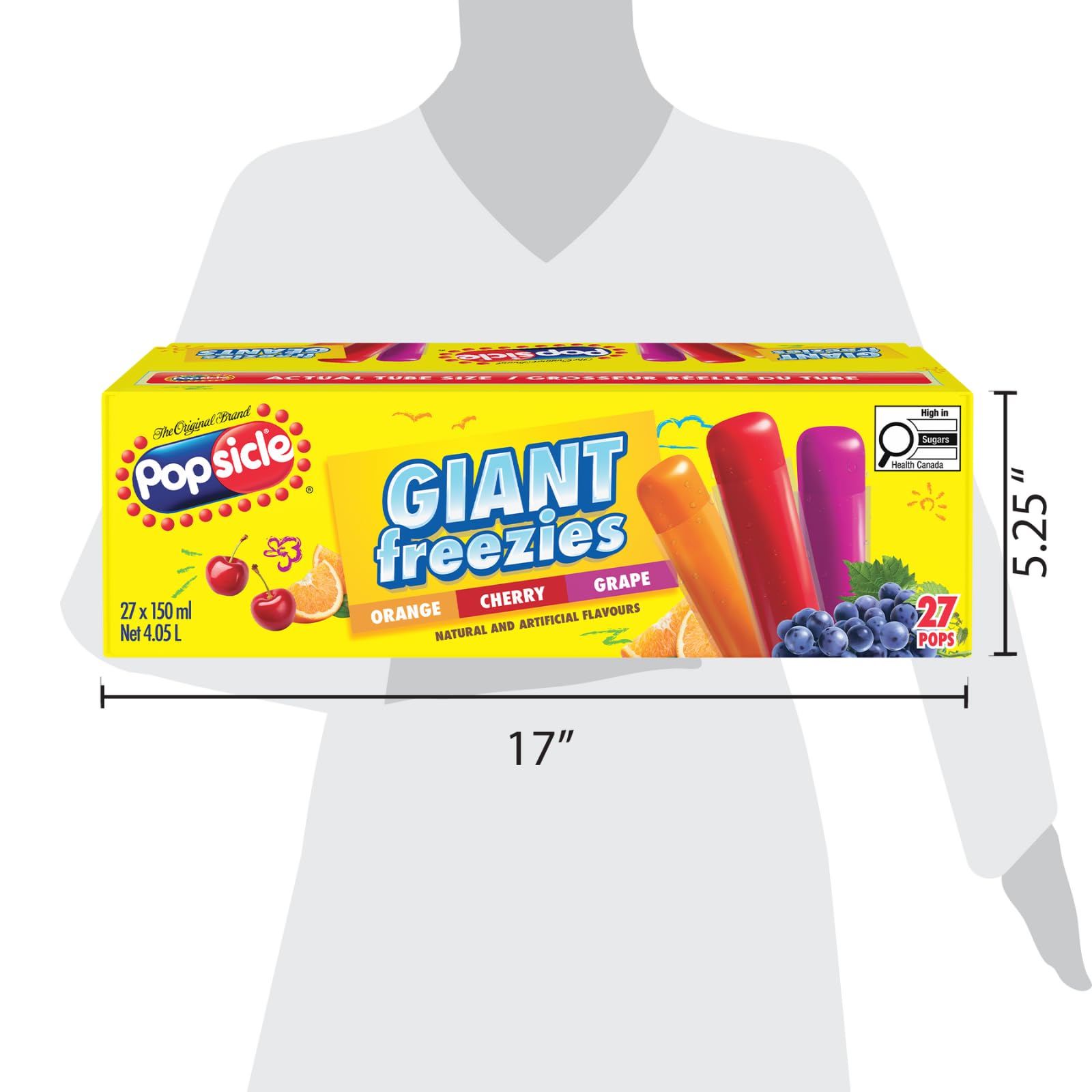 Amazon.com : Popsicle - GIANT Freezies - Freeze Pops, Assorted
