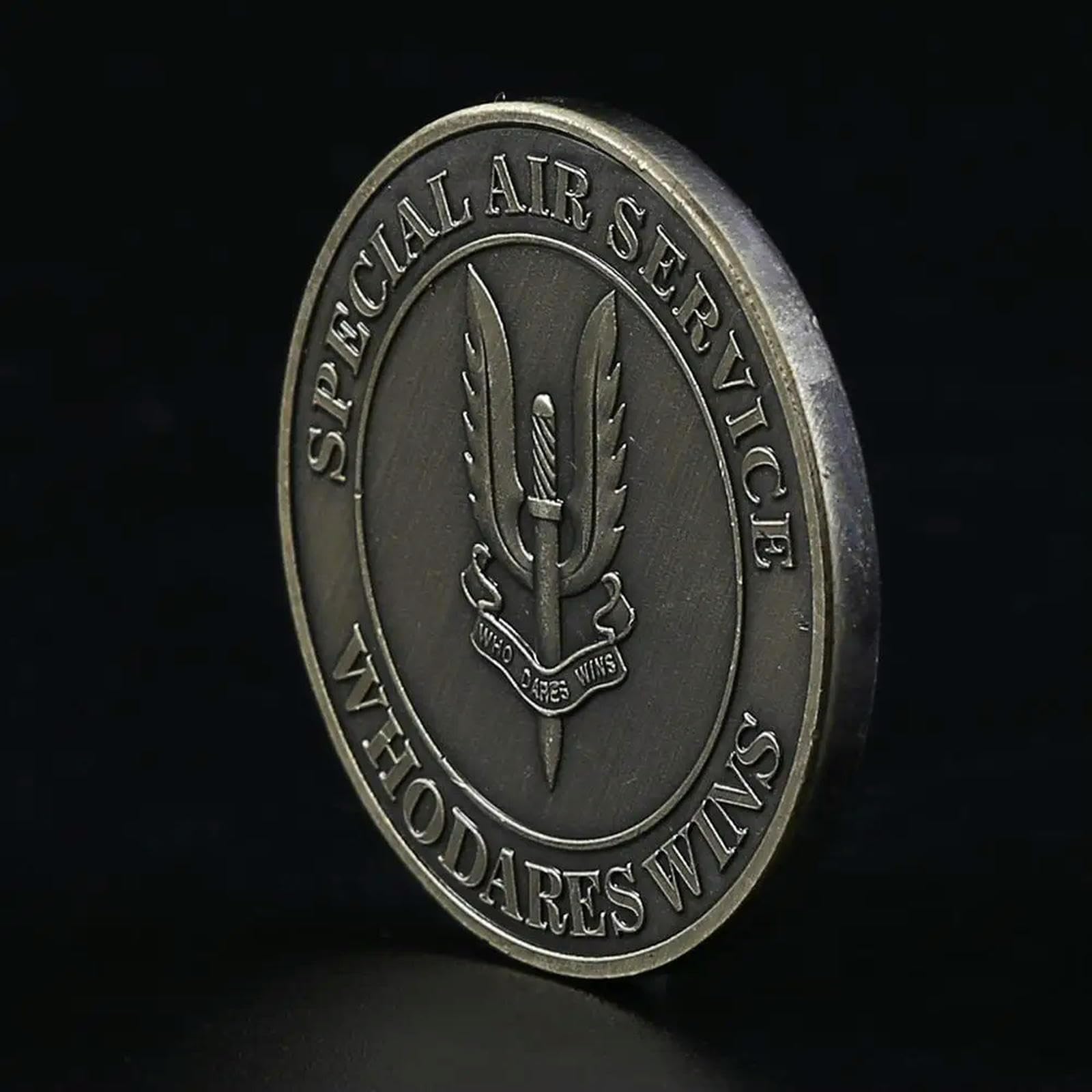 CLXLYU British Army SAS Coin - Who Dares Wins Special Air Service