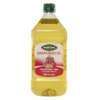 Mantova 100% Pure Grapeseed Oil, 68 oz, Pack of 1, Product of Italy, Keto and Vegan Friendly, Gluten Free