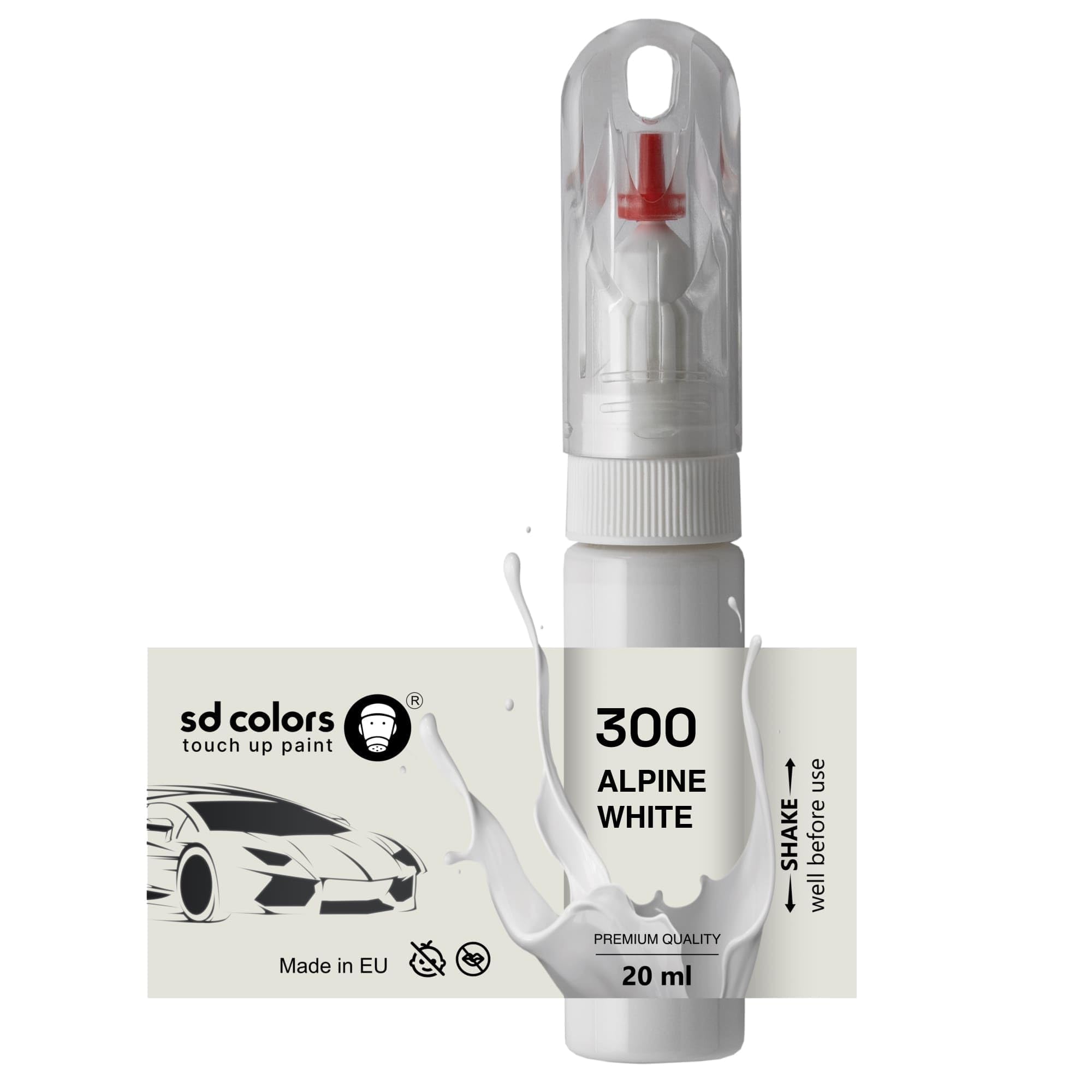 Sd Colors Just Paint Alpine White 300 Touch Up 20 Ml Paint Brush Repair Scratch Chip (Just Paint)