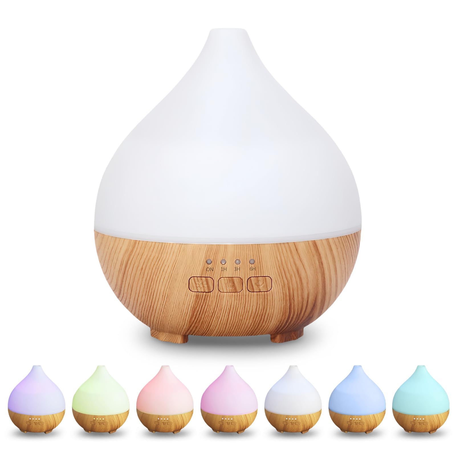 flintronic Diffusore di Oli Essenziali, 100ml Ultrasuoni Diffusore di Aromi Umidificatore Ambiente, Con LED a 7 colori, per Camera da Letto, SPA, Ufficio, Neonato