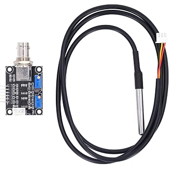 PH Value Sensor Module PH 0-14 Value Detection Sensor Module Digital Probe Monitoring Kit for Aquariums Hydroponics Laboratories with Rod Electrodes