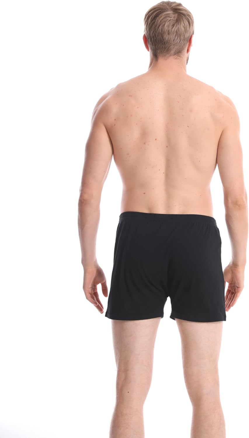 Men's Boxers Underwear, Moisture-wicking Cotton Boxers, Tagless Design with ComfortFlex Waistband, 6-Pack