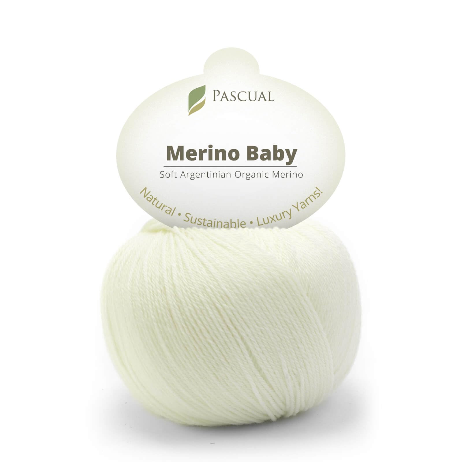 PASCUALI Merino Baby|Strickwolle aus 100% Schurwolle aus Merino, Merinowolle zum Stricken und Häkeln, SET: 4 Knäuel - 200 g, Farbe: Natur 304