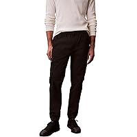 Calvin Klein Uomo Pantaloni Cargo Comfort Cotton Skinny Fit, Nero (Black)