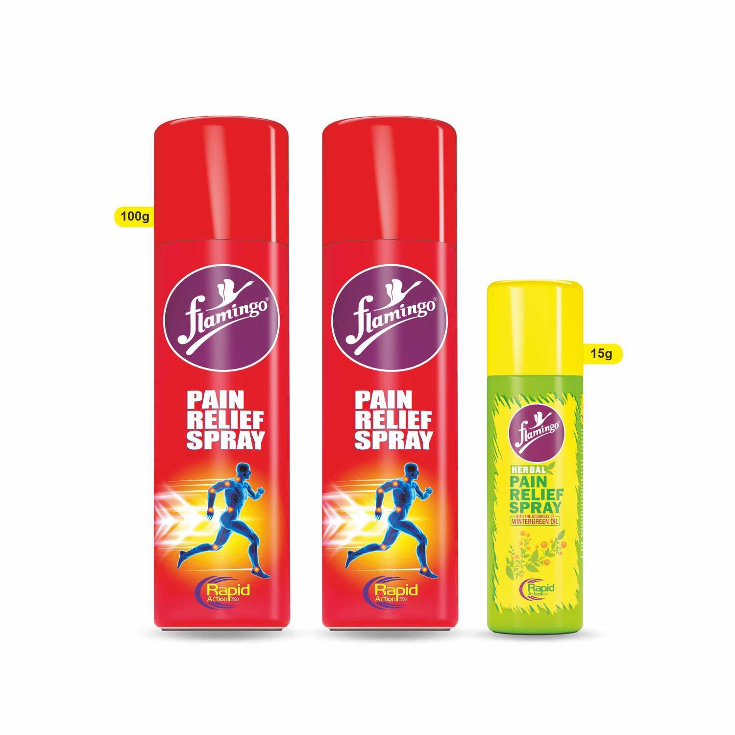 Flamingo pain Spray 100G pack of 2 with Herbal Pain Spray 15g (B0D4QWD7V7) Amazon Price History, Amazon Price Tracker