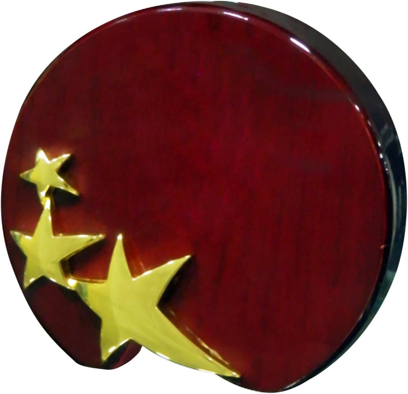 Trophy Mall Wooden/Metal Exquisite Trophy - (7 inch Diameter) with Free Customizable/Printable Paper - Now for The First Time on Amaozn - Customize Your OWN Trophy @ The Convenience of Your Home !