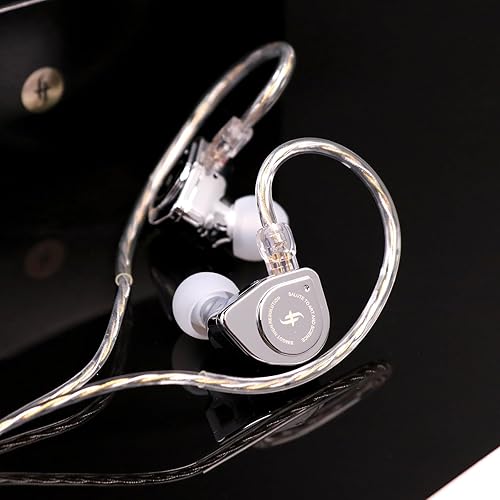 Miniatura 5 de Linsoul SIMGOT EW200 - Auriculares intrauditivos con diafragma SCP de 0.394 in con cuerpo de metal, cable OFC chapado en plata desmontable de 0.031