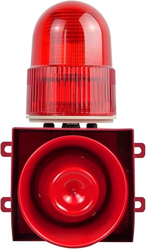 Miniatura 9 de Sensor de movimiento sirena de alarma 120dB cuerno ajustable impermeable LED luz estroboscópica sirena detector de movimiento sistema de alarma de