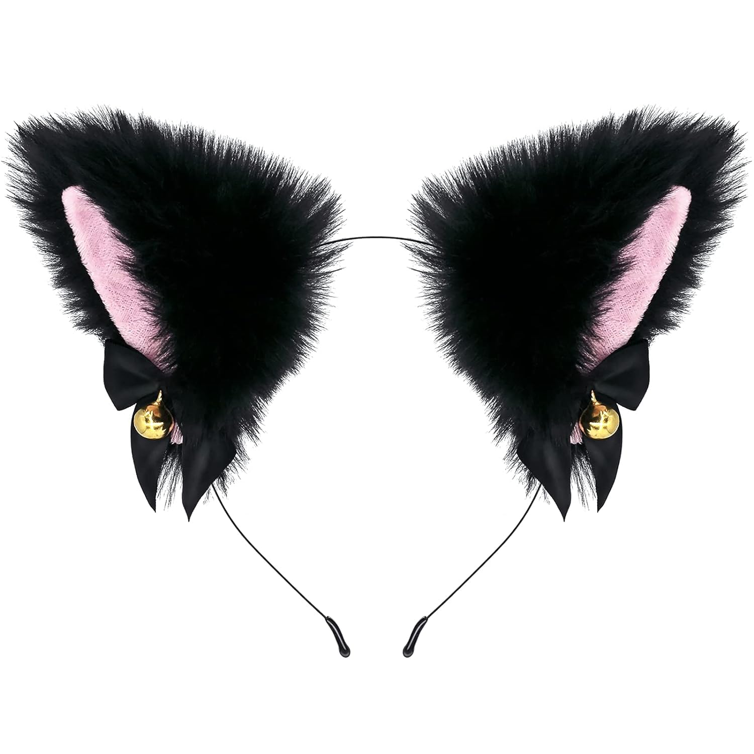 Fox Cat Ears Anime Cosplay Headband, Cute Animal Wolf Headwear with Bells, Ideal for Halloween, Christmas, and Costume Parties, Soft, Comfortable, and Easy to Wear