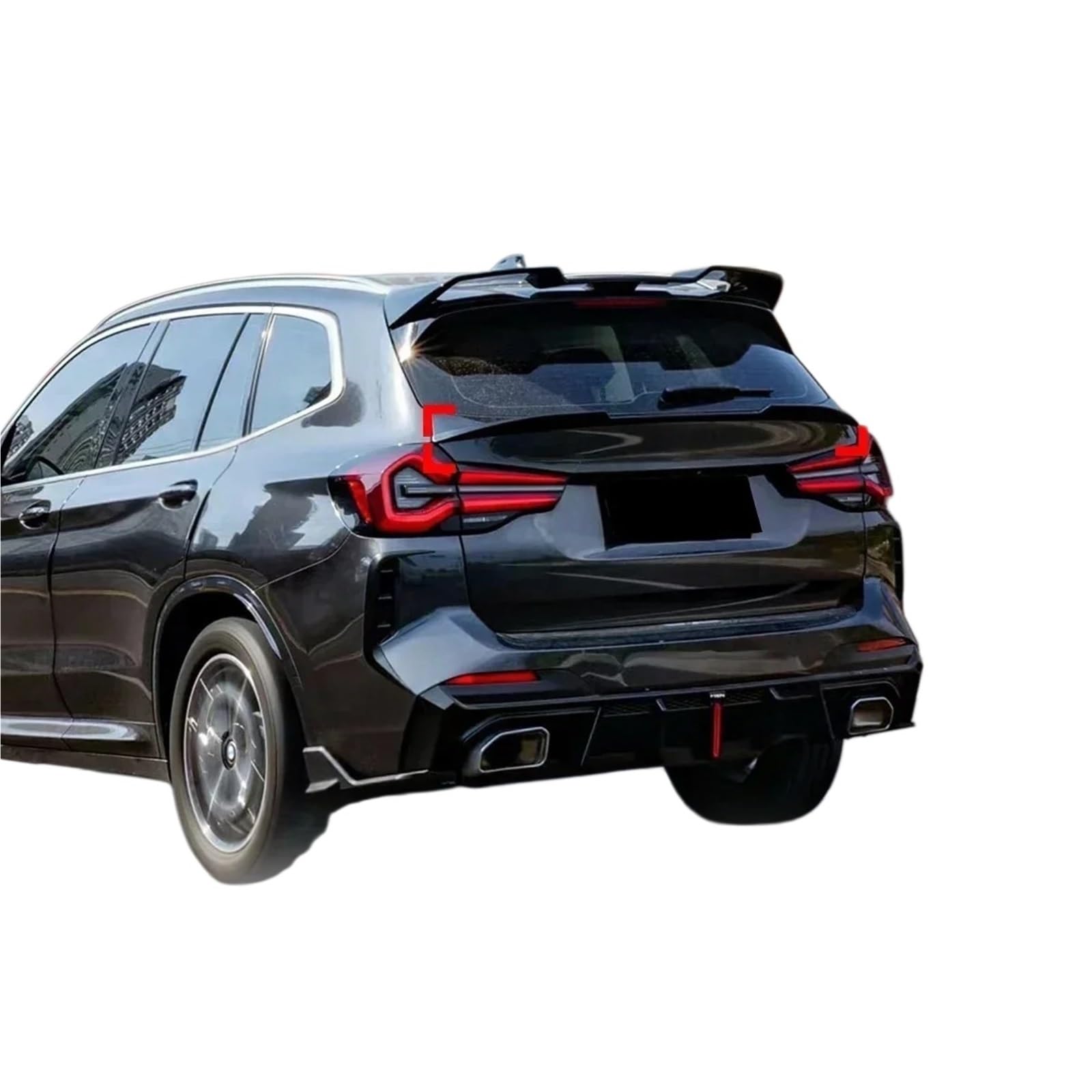 Kompatybilny z BMW X3 G01 2018 2019 2020 2021 2022 2023 2024+ pokrywa bagażnika samochodu tylny Spoiler tylny Spoiler Splitter dyfuzor nadwozie zestaw zewnętrzny(Carbon Fiber Look)