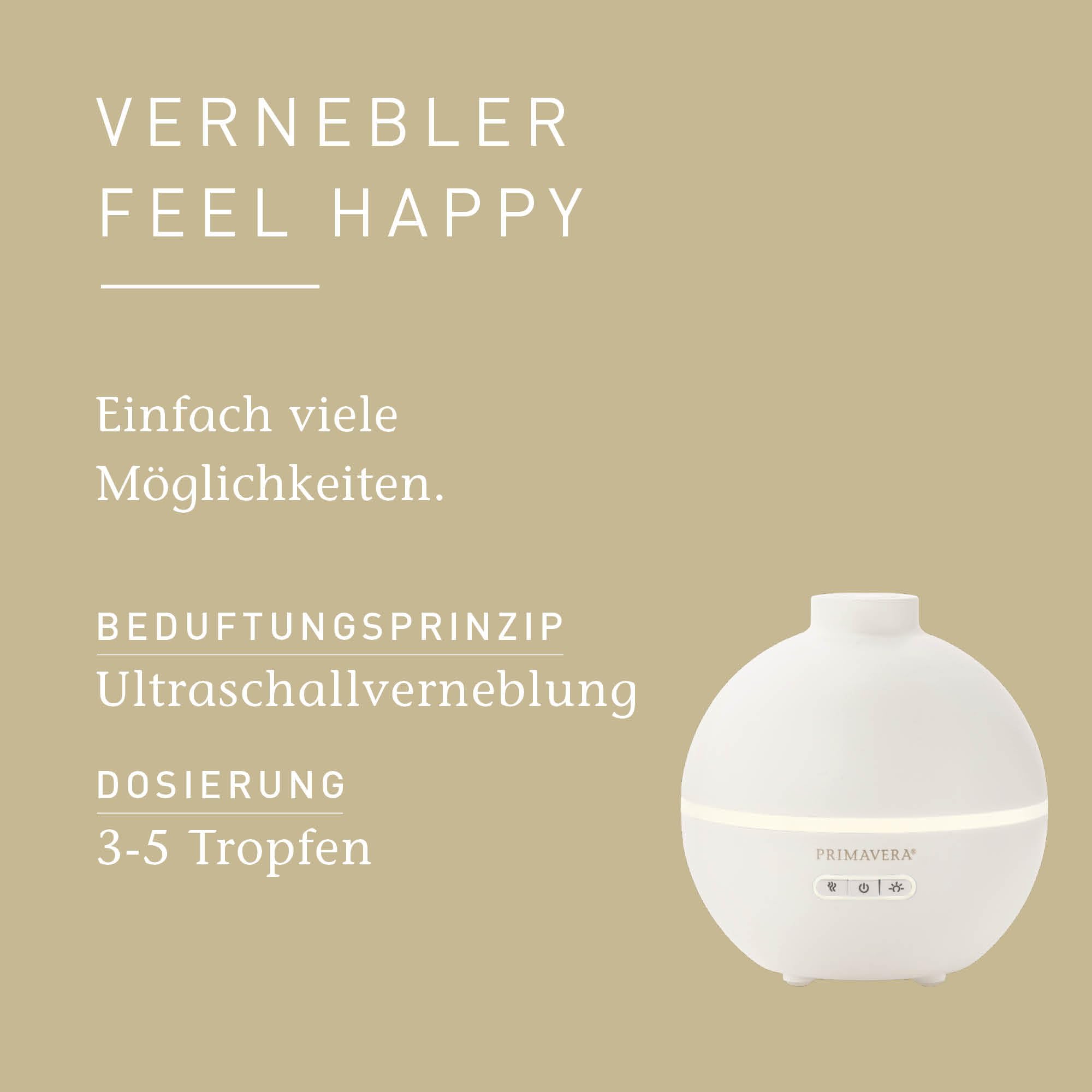 PRIMAVERA Aroma Feel Happy Nebulizer - Electric Fragrance Lamp, Diffuser, Room Scent - Aromatherapy