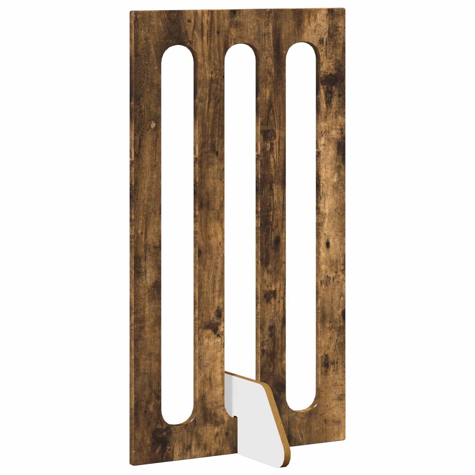 Recinzione pieghevole per animali domestici in legno di rovere affumicato, 4 pezzi, 201 x 38 x 90 cm, con pannelli pieghevoli flessibili e facile montaggio per interni e separazione sicura
