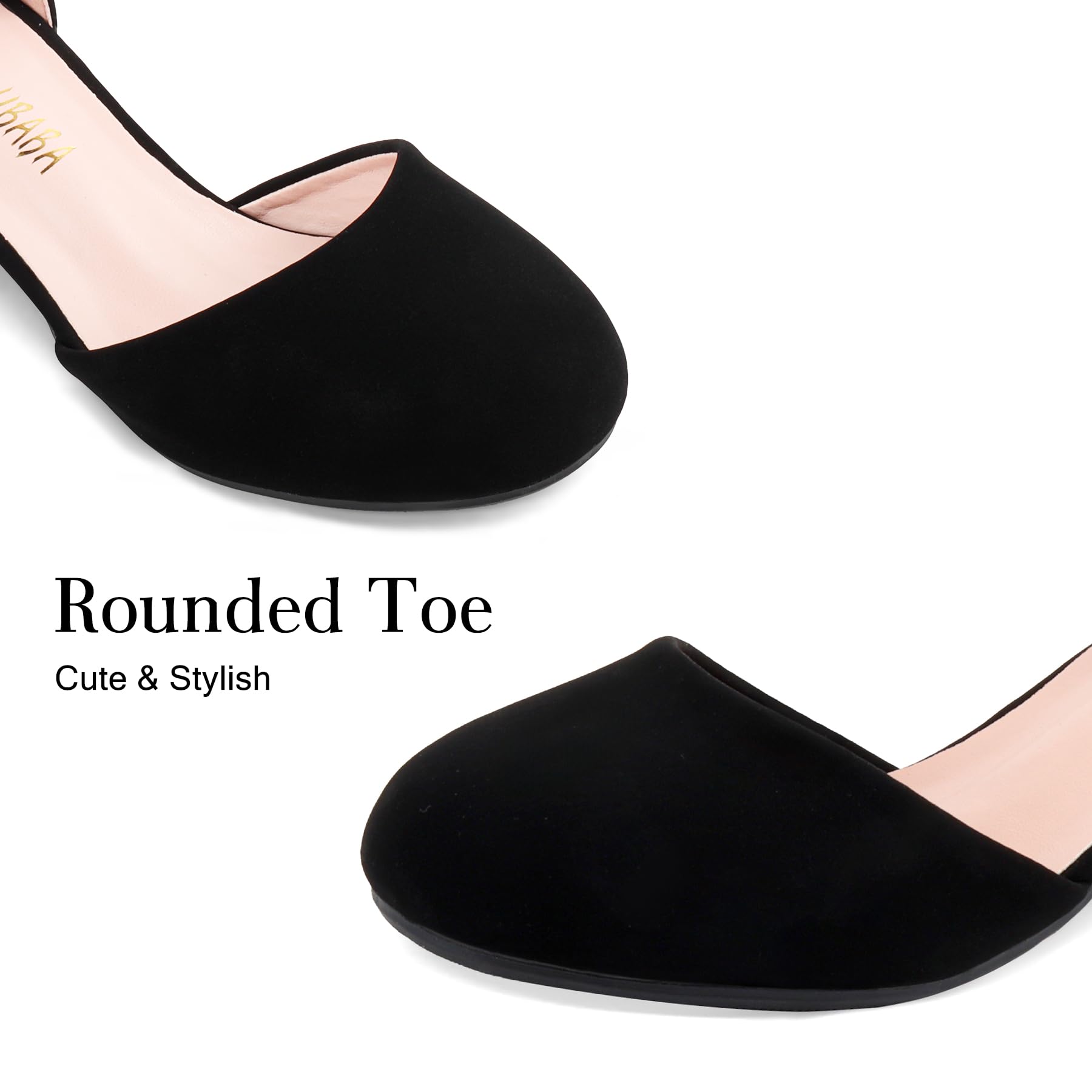 Girls Dress Shoes Closed Toe, High Chunky Kids Heels for Girls, Ankle Strap Wedding Party Pump Flower Girl Shoes - 5