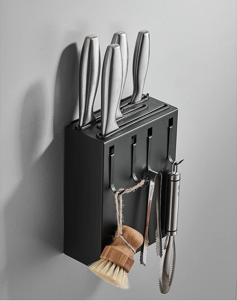 Stainless Steel Kitchen Tool Holder Chopsticks Cage Integrated Storage Rack Wall-mounted Drain Without Punching(D)