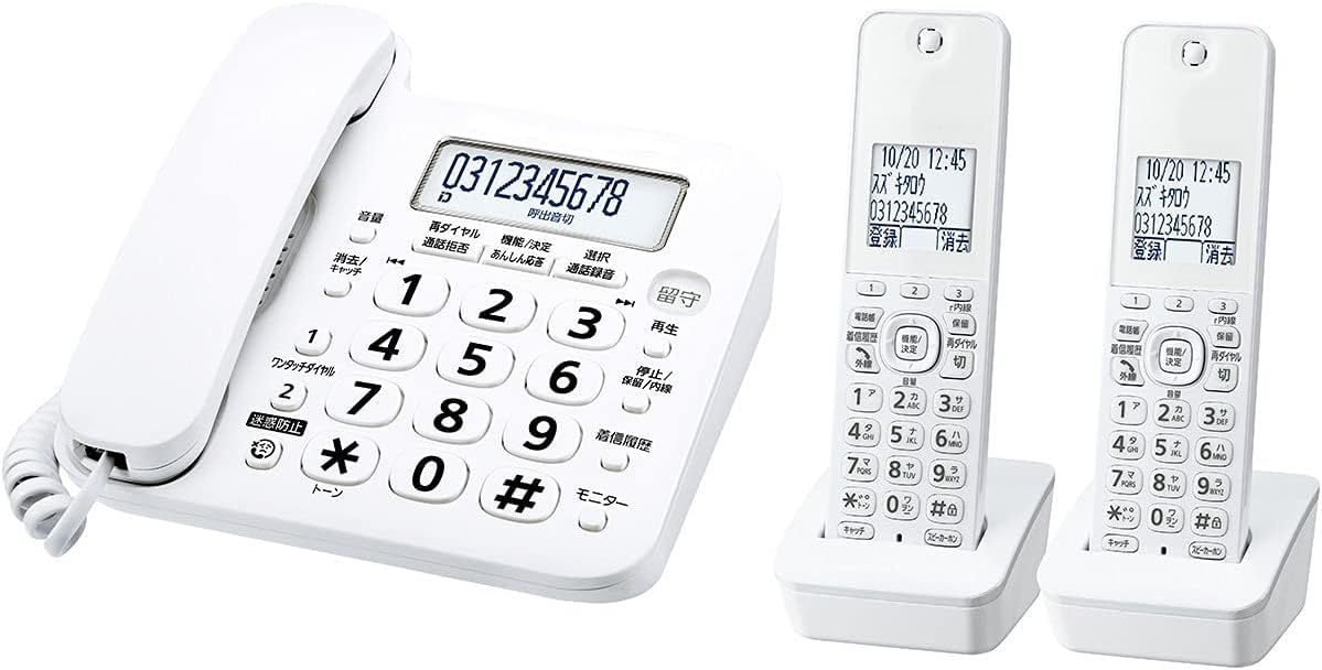 展示品 Panasonic 電話機 親機KX-PZ210-W FAX KX-PZ210DL-W FAX機