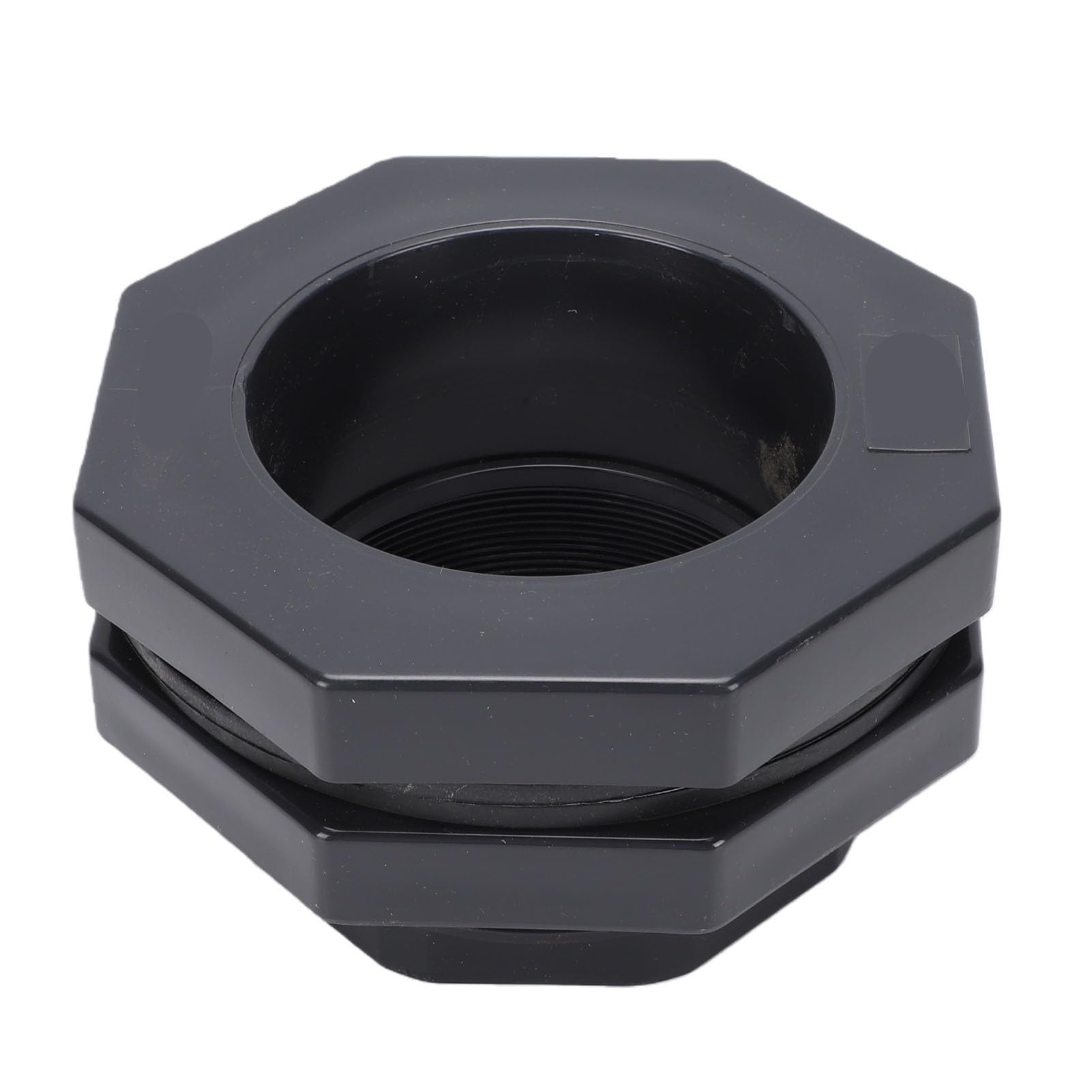 ASHATA Conexión de Tanque de Agua de 3 Pulgadas, Adaptador con Rosca NPT, | Heavy Duty Thru Bulk Pipe Fitting, for Water Tank, Rain Bucket, Aquarium, Bathtub, Pool