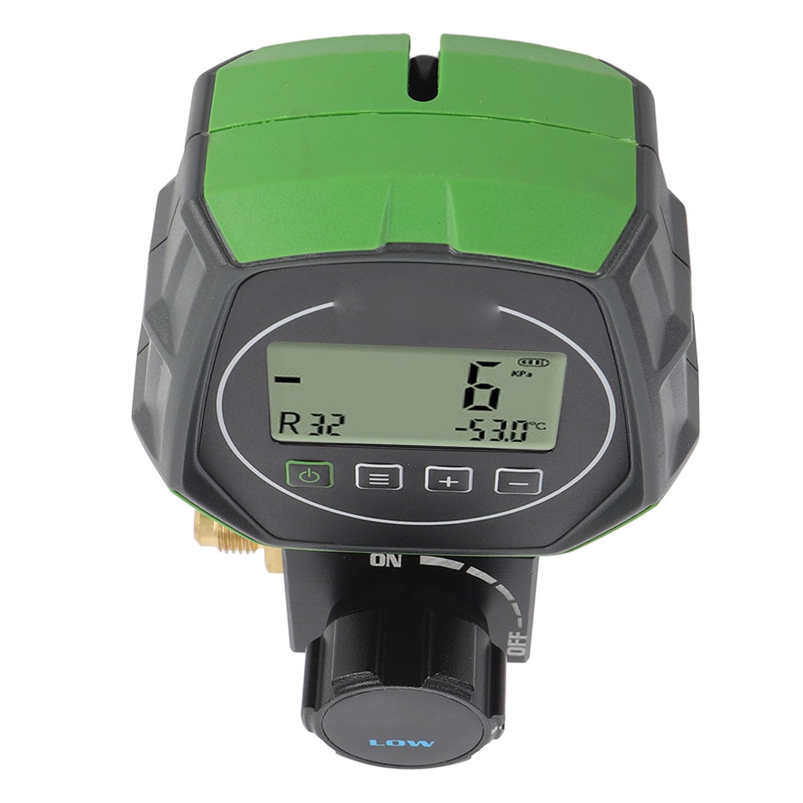 FTVOGUE Jauge Numérique CVC 5 Unités Testeur de Fluide Réfrigérant pour Collecteur de Pression Sous Vide pour Fluoration AC 0-6000KPa avec Arrêt Automatique Capteur Haute Précision Plage de -20 ℃ à