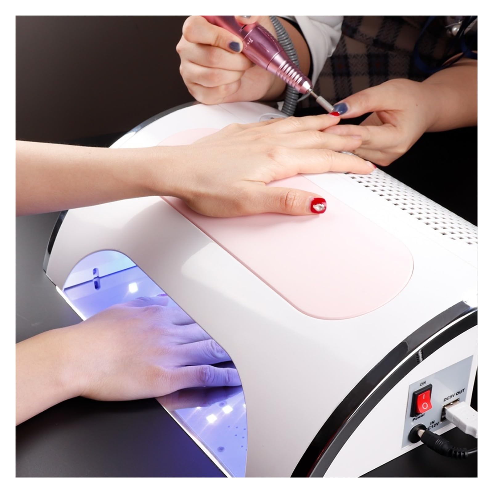 Aspirateur Ongles, Lampe UV LED 54W, sèche-ongles, collecteur d'aspiration de poussière, aspirateur 25000 tr/min, perceuse à ongles, polissa, Machine manucure et pédicure