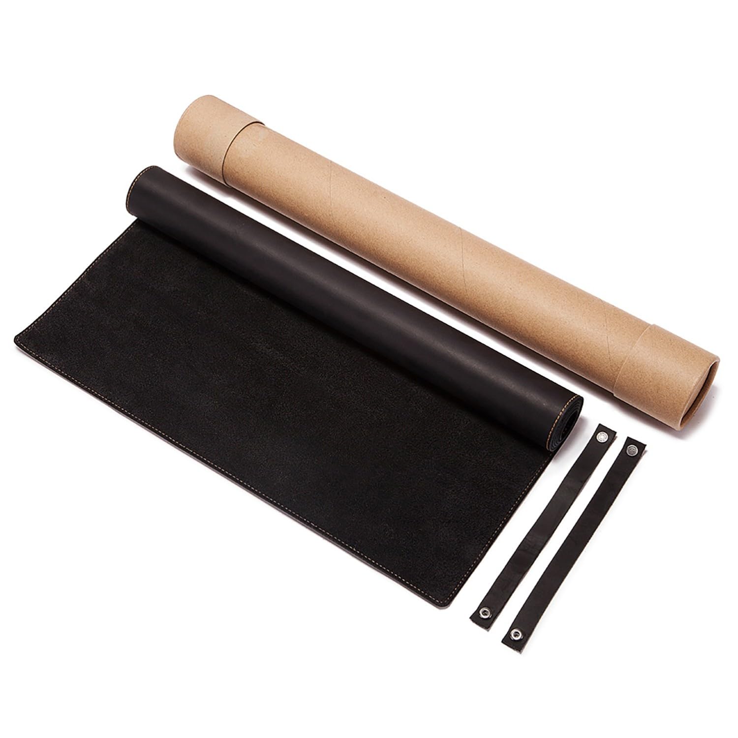 Sottomano da scrivania in vera pelle di grandi dimensioni 100x50cm, Protezione per scrivania in vera pelle, Tappetino per mouse antiscivolo di grandi dimensioni(Black,90x60cm)