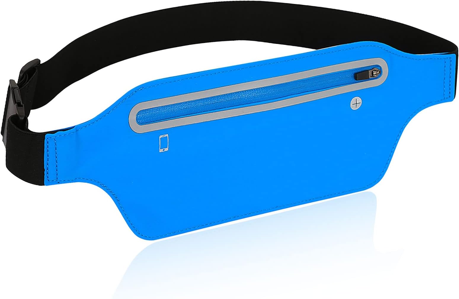 Fanny Packs for Women,Waterproof Fanny Pack for Men,Adjustable Running Belt Waist Pack Slim Expandable Pocket Belt,iPhone Running Holder Cell Phone Elastic Waist Pouch Bag for Galaxy Blue