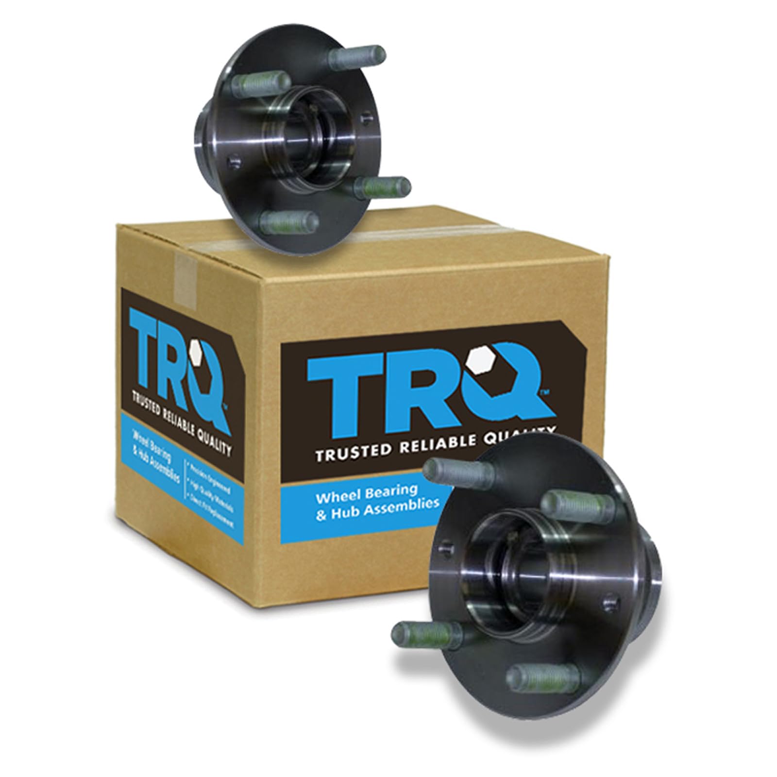 TRQ Front Driver and Passenger Side Wheel Bearing and Hub Assembly Set 2