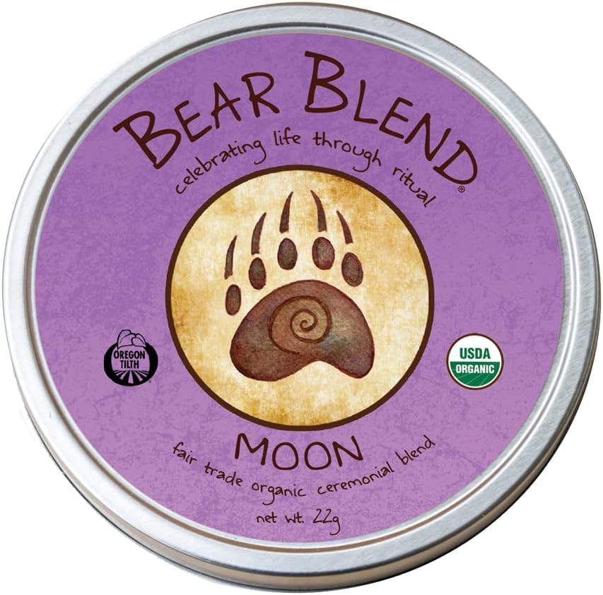 Bear Blend Organics Moon Herbal Ceremonial Blend 22g - Herbal Smoking Blend - Smokable Herbs - Herbal Tea - Herbal Cigarettes Tobacco Free Nicotine Free - Herbal Smoke Cigarettes : Health & Household