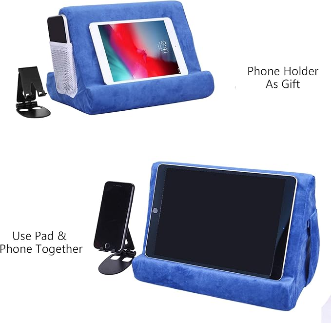 Soporte Acolchado para Tablet 2 Unidades Plegable Azul miniatura 8