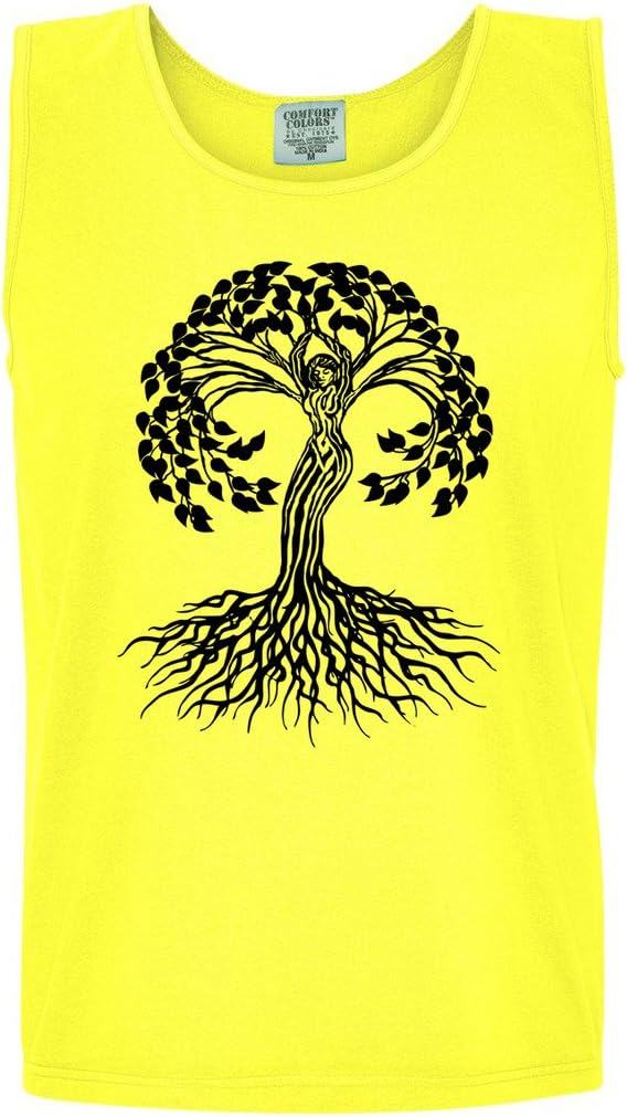 Yoga Clothing For You Mens Celtic Tree of Life Pigment Tank