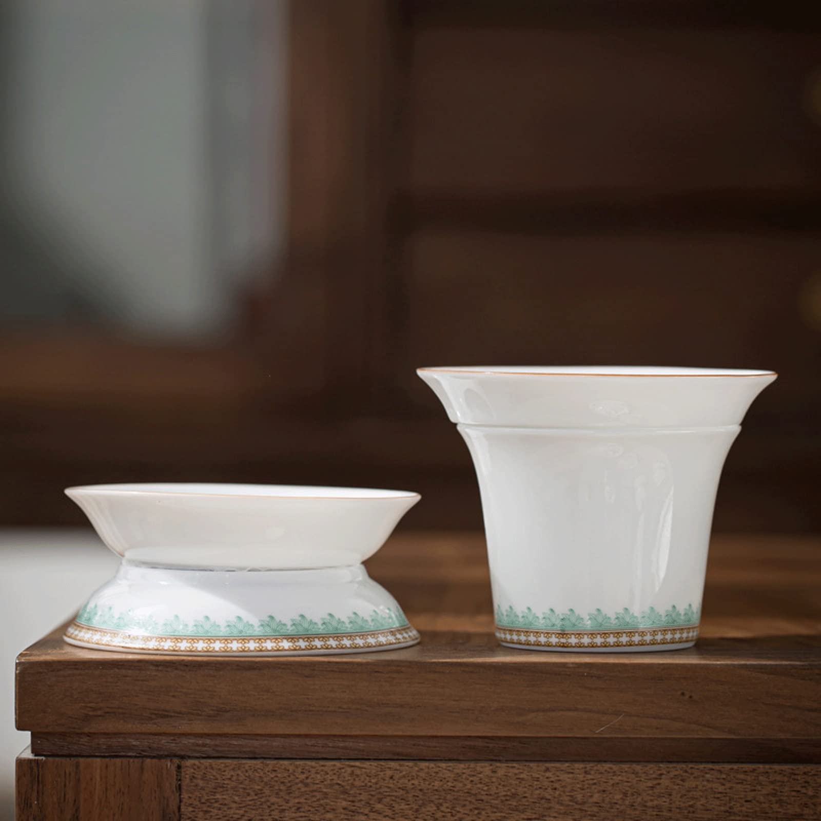 Sitko do herbaty wyciek herbaty filtr do herbaty ultra-drobny filtr do herbaty ręcznie malowany ceramiczny filtr do herbaty filtr do herbaty