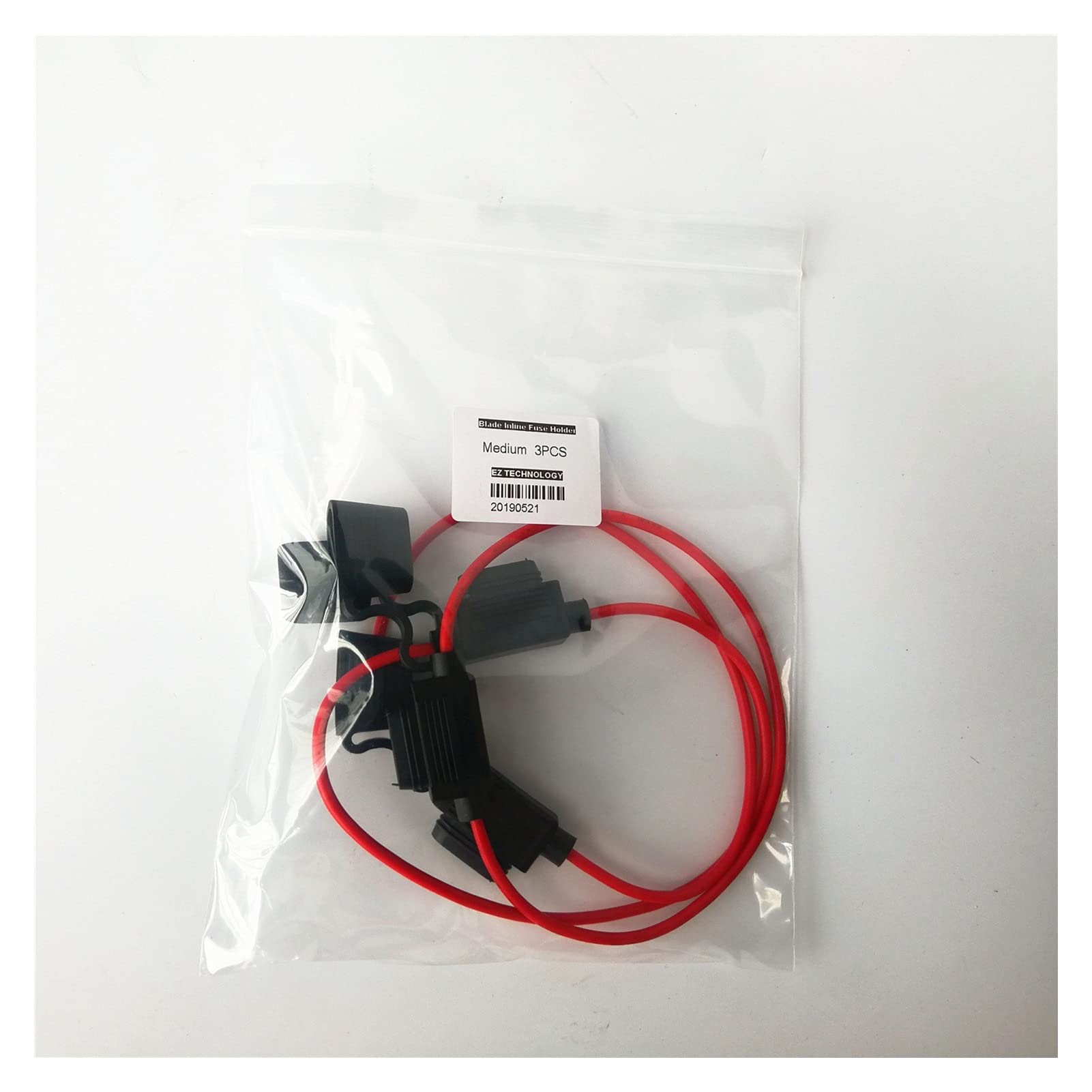 FIDEMM Fusible 3 pièces/lot Porte-fusible en Ligne de Lame Automobile étanche avec Petit Faisceau de Fils de fusible et 1 6AWG.Sauvegarde de câble métallique