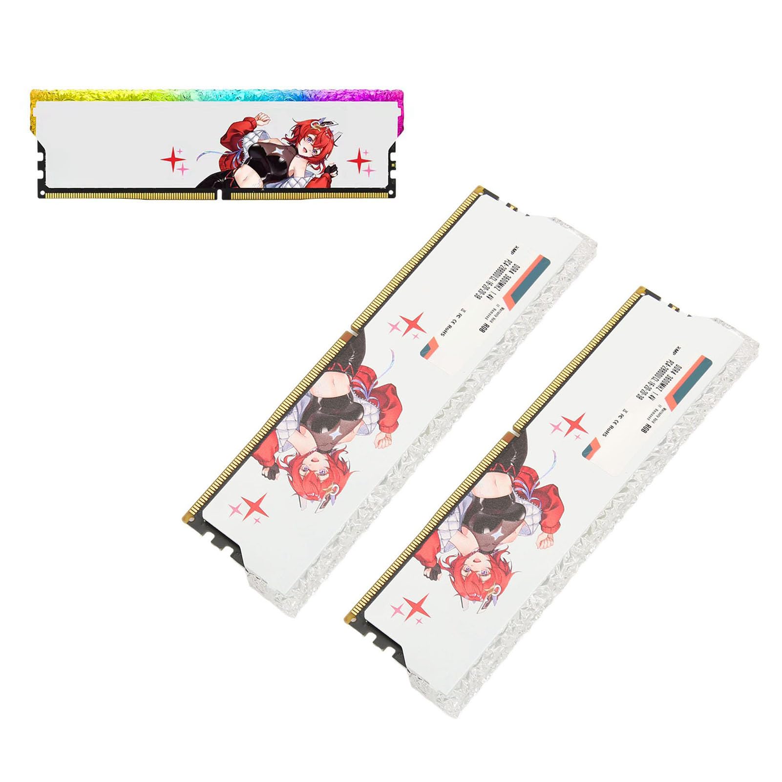 Goshyda Moduł Pamięci DDR4 RAM 3600 MHz o Wysokiej Wydajności do Gier PC do Komputera Stacjonarnego 2 Sztuki (32 GB (2x16 GB))