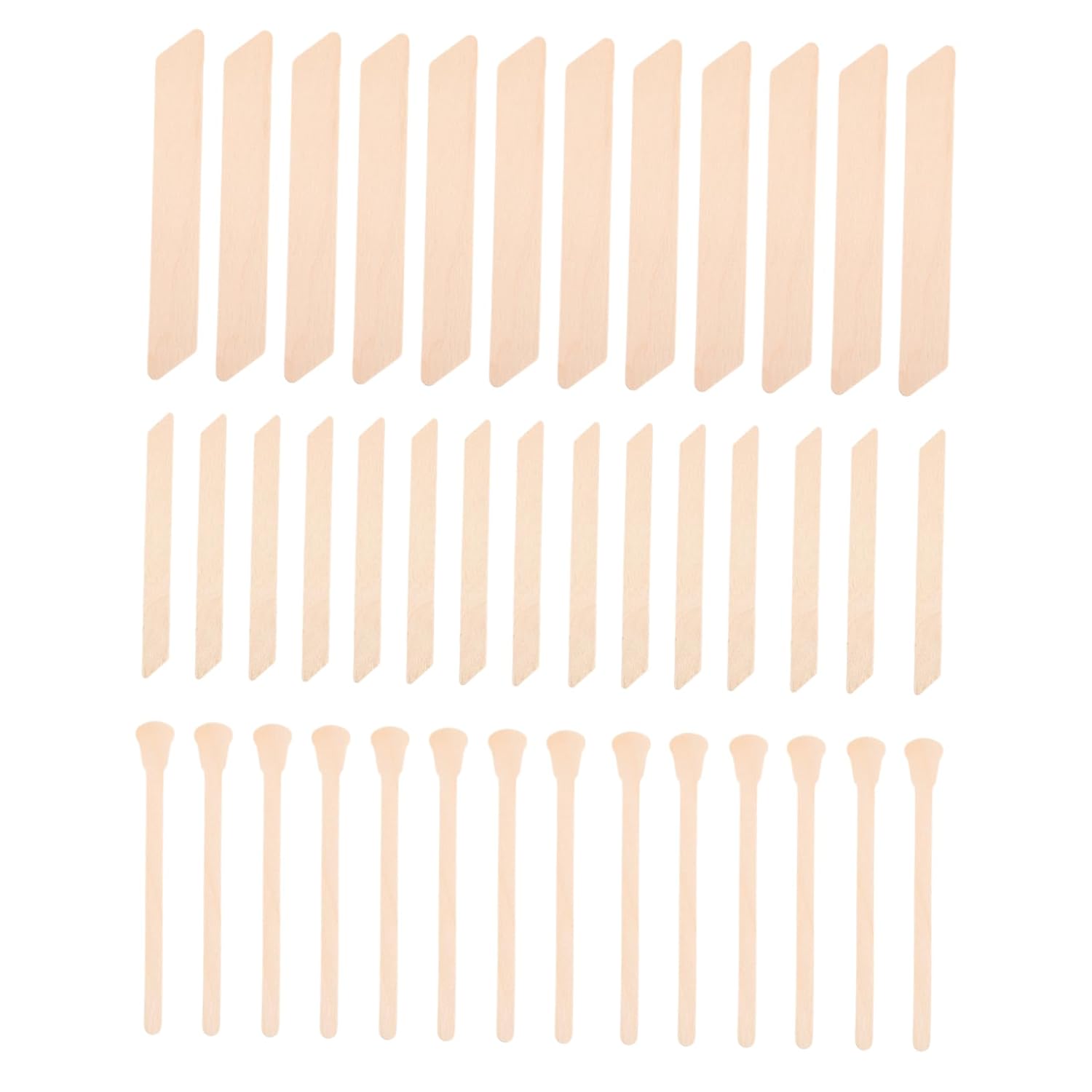 150pcs Hair Removal Wax Applicators Irregular Wax Wands for Women Safe and Lightweight Depilation Sticks for Salon Home Use Smooth No Burrs