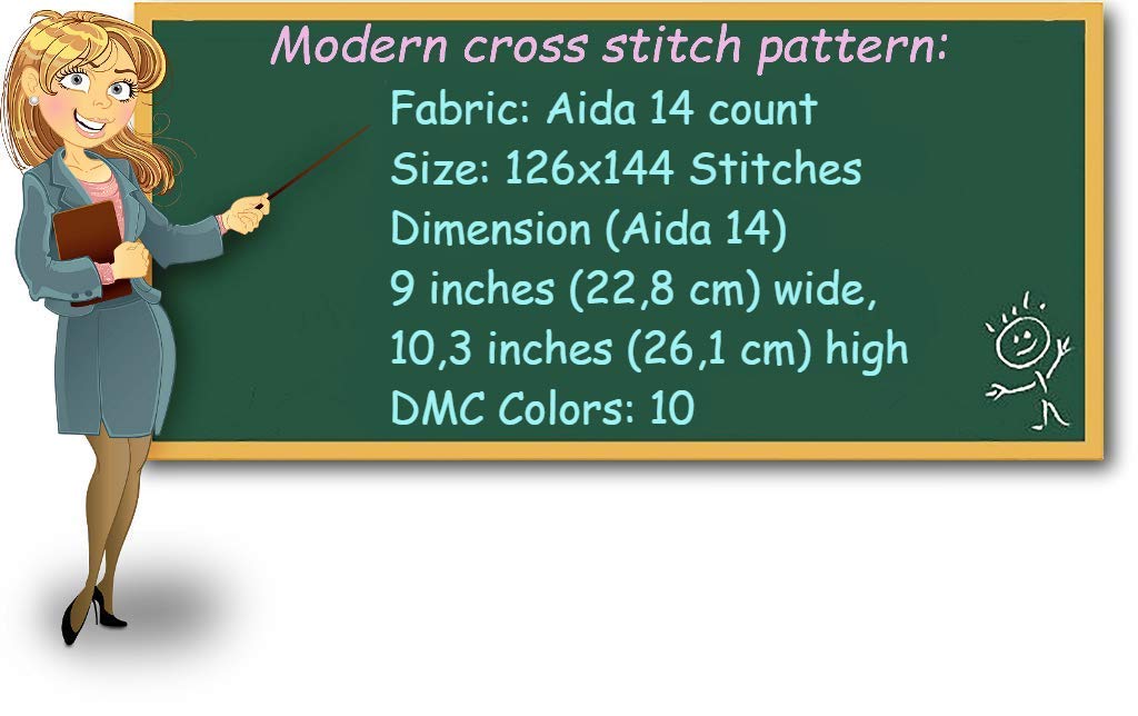 Generic Cross Stitch Pattern: Giraffe PDF, Modern, Easy for Beginners. Materials Not Included!