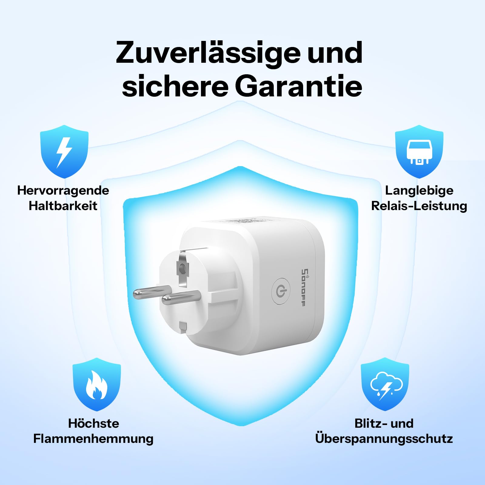 SONOFF S61s Smart Steckdosen 16A/3840W – Fern- & Sprachsteuerung für ein sichereres und smarteres Leben | Energieüberwachung & Zeitschaltuhr | Matter-kompatibel mit Alexa, Google und HomeKit(4er-Pack)
