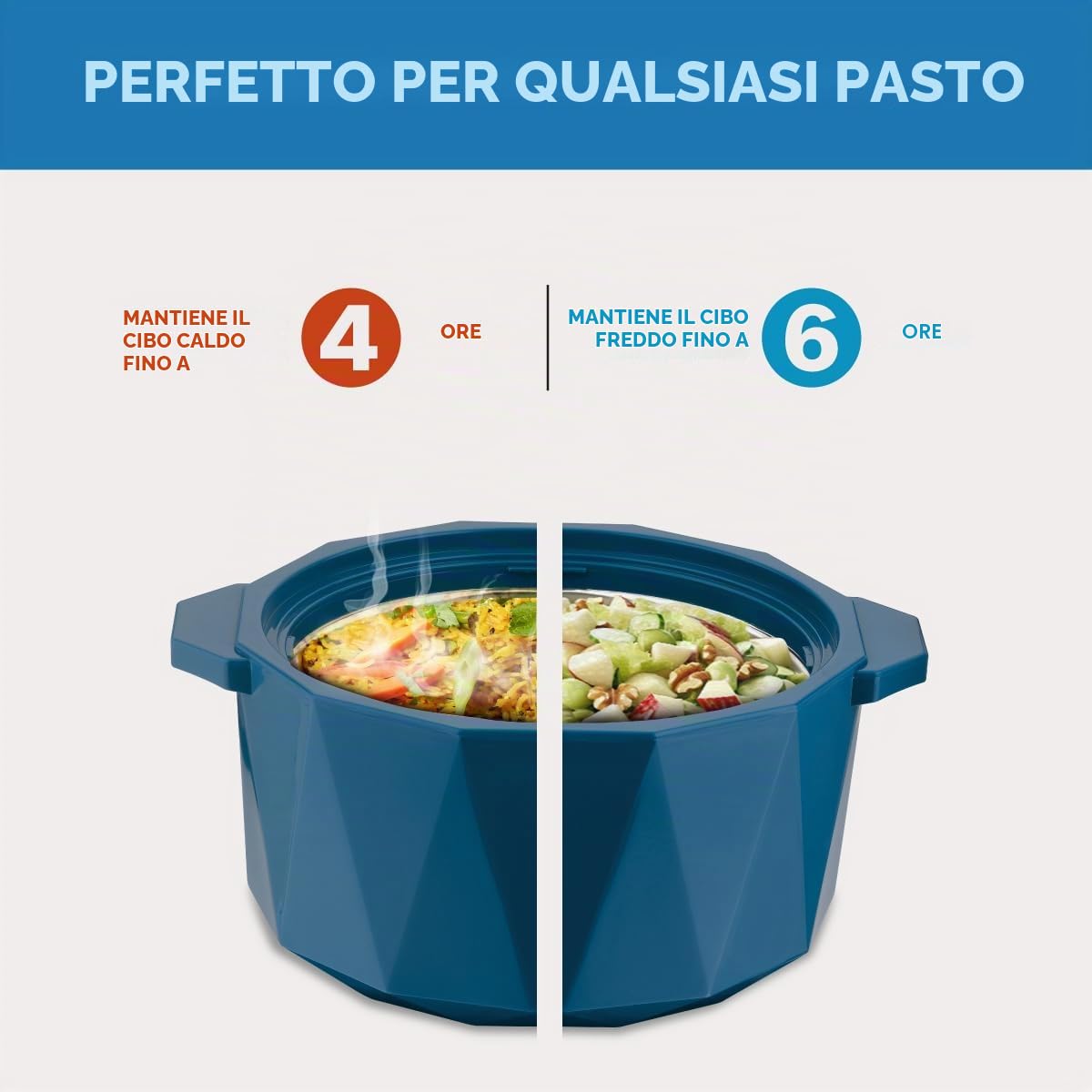 Pinnacle - Casseruola isolata con coperchio, set da 3 pezzi, 3/2/1 qt. Scaldavivande termiche per zuppa/insalata, contenitore per alimenti caldi in acciaio inox, set regalo per mamme - Vacanze