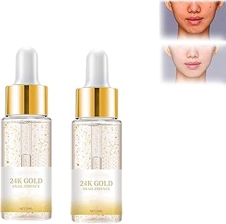 Enthusiade 24k Gold Collagen Booster Serum, 24k Gold Snail Serum, 24K Gold Anti Aging Face Serum 30 ml (2Pcs)
