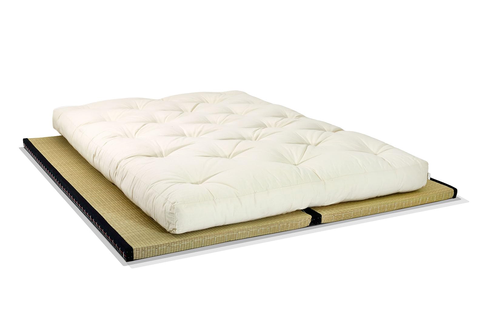 Combinazione 2 tatamis (90x200x5,5cm) futon Cotone (180x200x14cm)