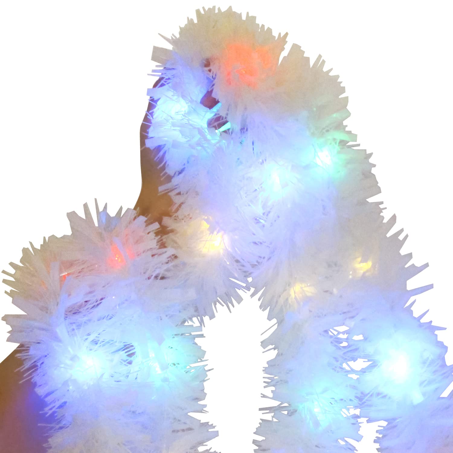 LOKIPA Lighted Snow Christmas Tinsel Garland Decoration,White Lighted Xmas Tinsel Decoration for Christmas Tree - Image 3