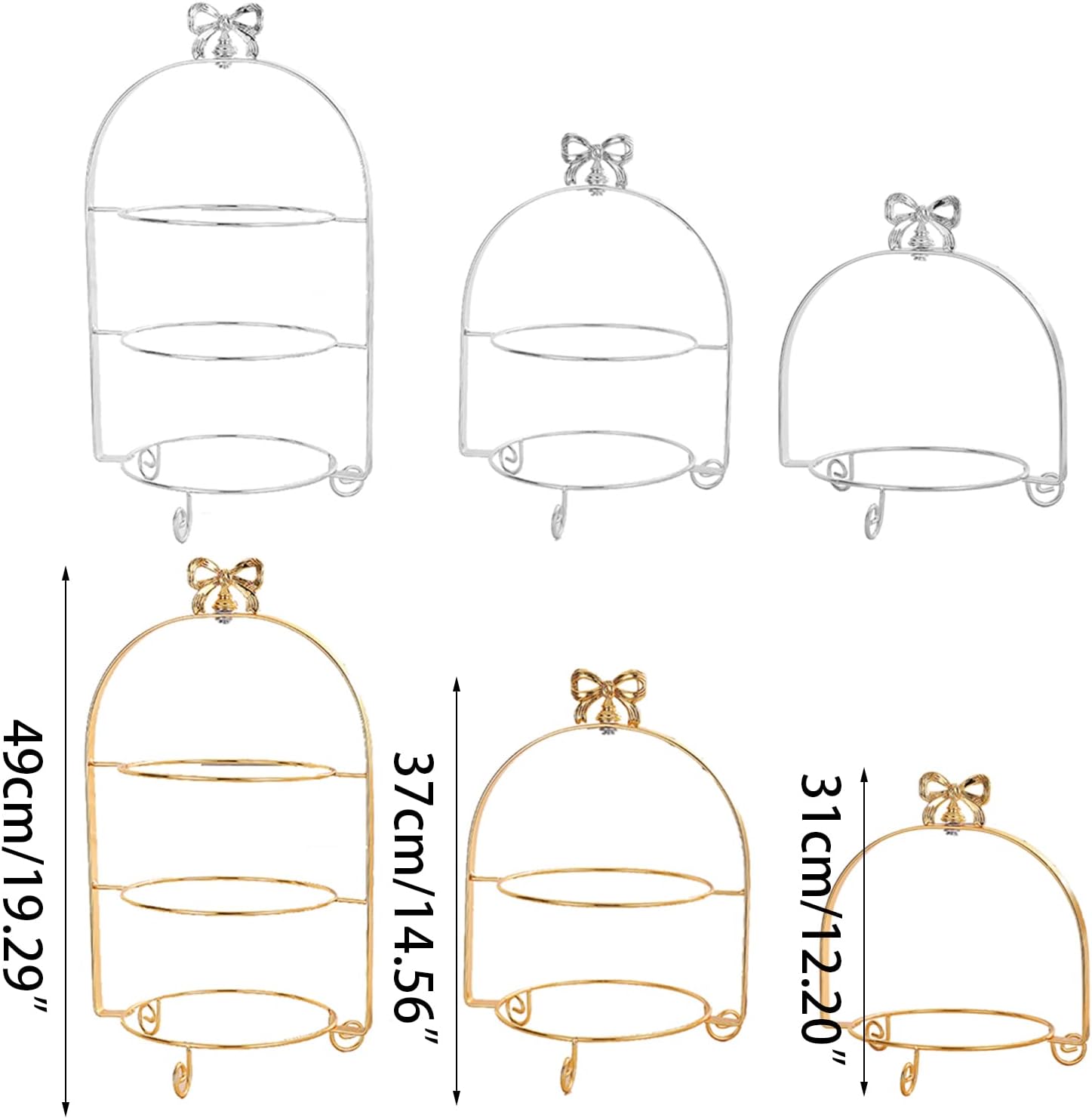 Cake Stand European Pastry Cupcake Fruit Plate Dessert Serving Holder Afternoon Tea Display Rack Wedding Party Supplies Dessert Display Stands, silver