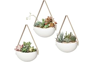 Mkono Wall-Mounted Ceramic Hanging Planters