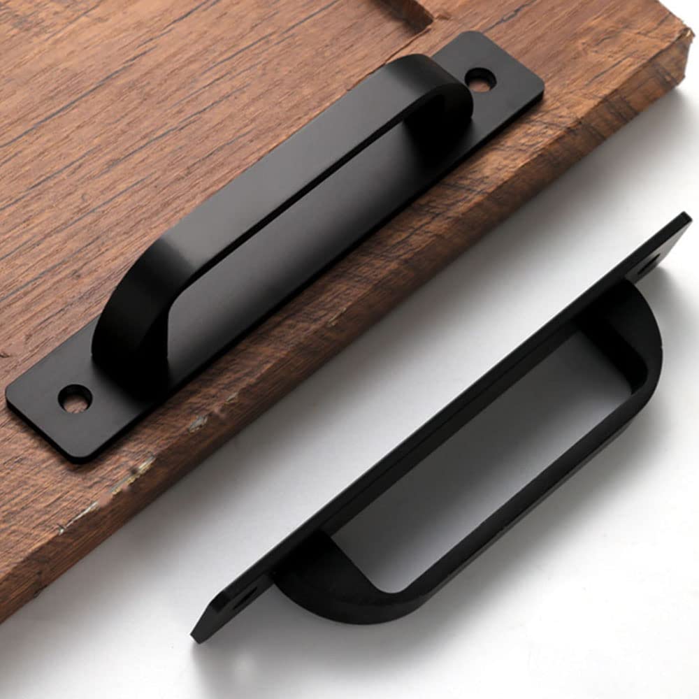 12 Pack 5 Inch 128 mm Matte Black Square Cabinet Pulls with Base Plate Cupboard Aluminum Handles Drawer Pull Cabinet Handles
